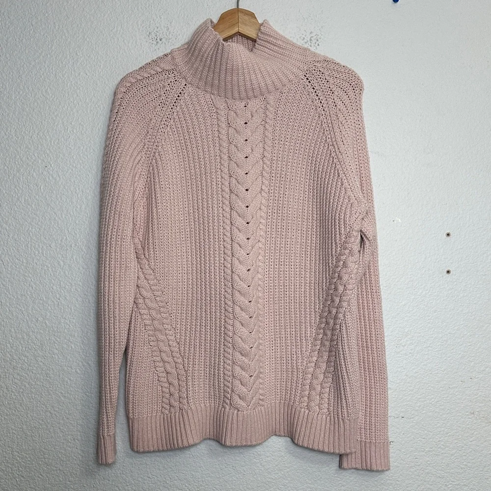 Lululemon Turtleneck Cable Knit Sweater‎ Size 8 Cabincore Chunky Bring the Cozy